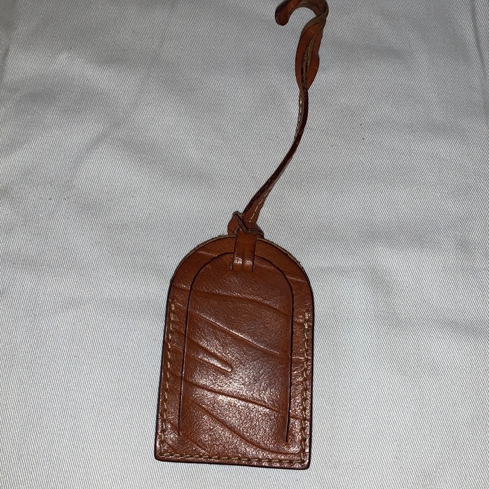 Dooney & Bourke Vintage Leather Luggage I D Name Tag